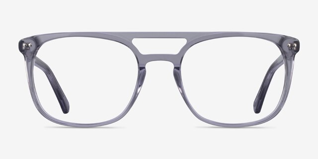 Eclipse Clear Gray AcetateEyeglass Frames from EyeBuyDirect, Front View