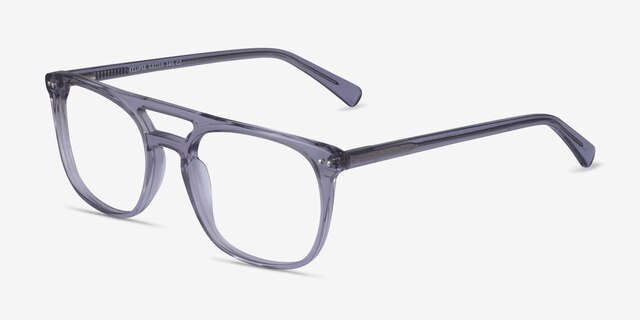 Eclipse Clear Gray AcetateEyeglass Frames from EyeBuyDirect, Angle View