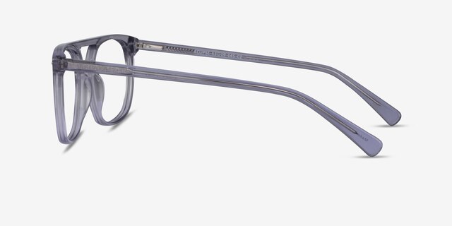 Eclipse Clear Gray AcetateEyeglass Frames from EyeBuyDirect, Side View