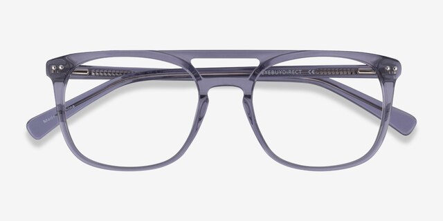 Eclipse Clear Gray AcetateEyeglass Frames from EyeBuyDirect, Closed View