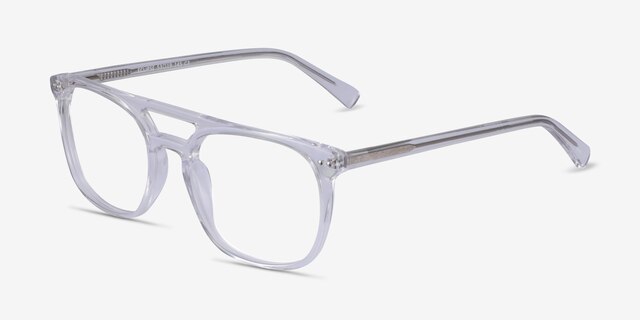 Eclipse Clear AcetateEyeglass Frames from EyeBuyDirect, Angle View