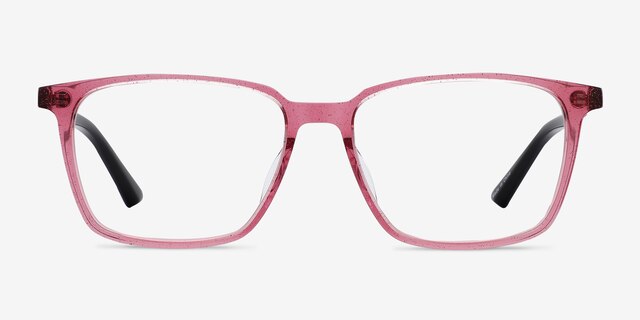Juliana Glitter Pink   Black AcetateEyeglass Frames from EyeBuyDirect, Front View