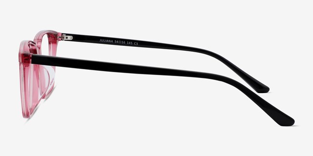Juliana Glitter Pink   Black AcetateEyeglass Frames from EyeBuyDirect, Side View