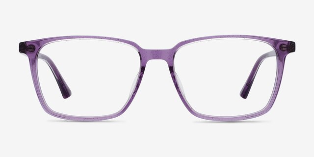 Juliana Glitter Purple AcetateEyeglass Frames from EyeBuyDirect, Front View