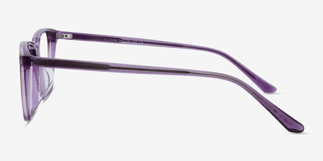 Juliana Glitter Purple AcetateEyeglass Frames from EyeBuyDirect, Side View