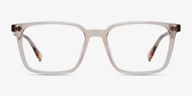 Basic Champagne AcetateEyeglass Frames from EyeBuyDirect, Front View