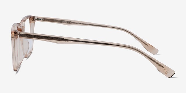 Basic Champagne AcetateEyeglass Frames from EyeBuyDirect, Side View