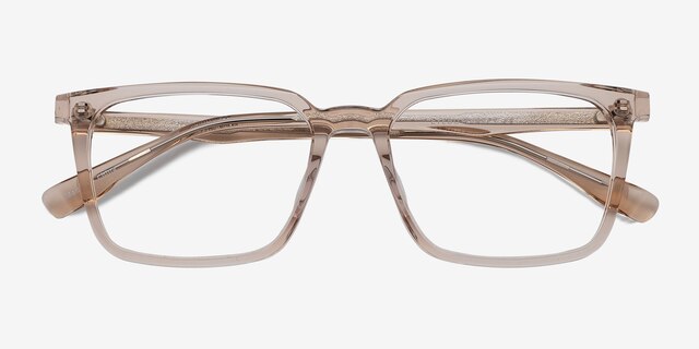 Basic Champagne AcetateEyeglass Frames from EyeBuyDirect, Closed View