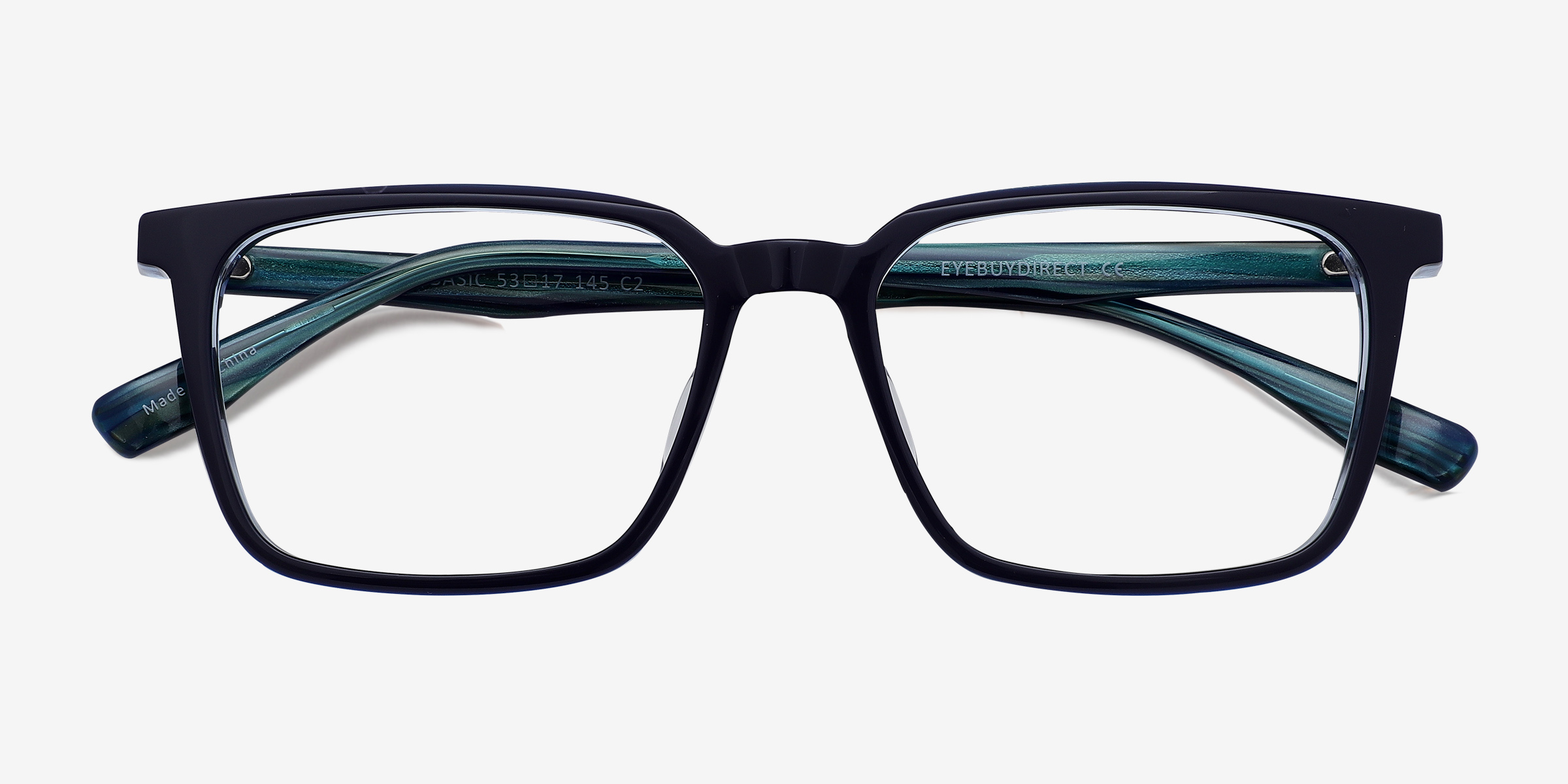 Basic Rectangle Navy Full Rim Eyeglasses Eyebuydirect