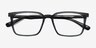 Basic Clear Gray   Black AcetateEyeglass Frames from EyeBuyDirect, Closed View