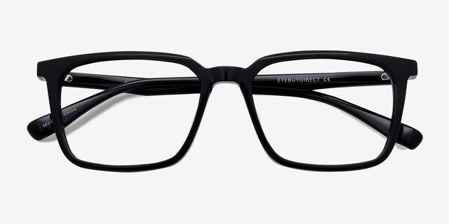 Basic Black AcetateEyeglass Frames from EyeBuyDirect, Closed View