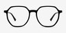 Tiki Black AcetateEyeglass Frames from EyeBuyDirect, Front View