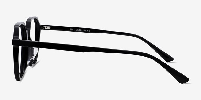 Tiki Black AcetateEyeglass Frames from EyeBuyDirect, Side View