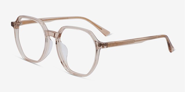 Tiki Champagne AcetateEyeglass Frames from EyeBuyDirect, Angle View