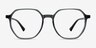 Tiki Clear Gray AcetateEyeglass Frames from EyeBuyDirect, Front View