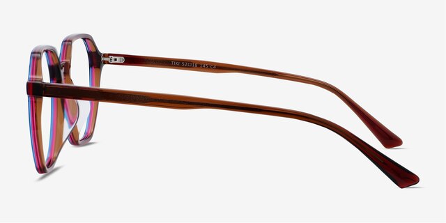 Tiki Brown   Pink AcetateEyeglass Frames from EyeBuyDirect, Side View