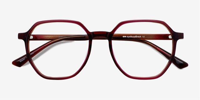 Tiki Brown   Pink AcetateEyeglass Frames from EyeBuyDirect, Closed View