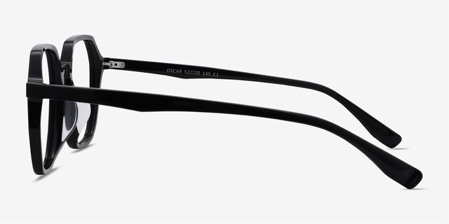 Oscar Black AcetateEyeglass Frames from EyeBuyDirect, Side View