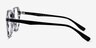 Oscar Gray Striped   Black AcetateEyeglass Frames from EyeBuyDirect, Side View