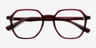 Oscar Brown Pink AcetateEyeglass Frames from EyeBuyDirect, Closed View