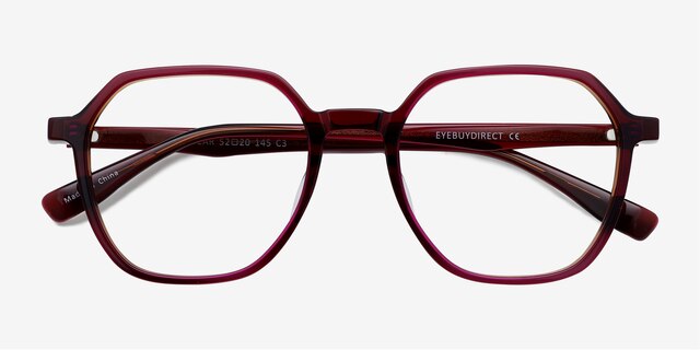 Oscar Brown   Pink AcétateMontures de lunettes de vue d'EyeBuyDirect, Vue Rapprochée