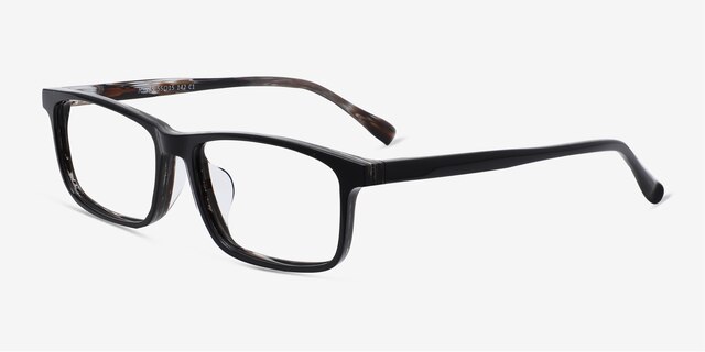 Jonas Black Striped AcetateEyeglass Frames from EyeBuyDirect, Angle View