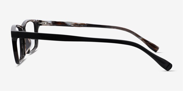 Jonas Black Striped AcetateEyeglass Frames from EyeBuyDirect, Side View