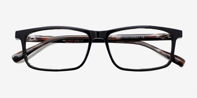 Jonas Black Striped AcetateEyeglass Frames from EyeBuyDirect, Closed View