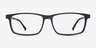 Jonas Matte Gray AcétateMontures de lunettes de vue d'EyeBuyDirect, Vue de Face