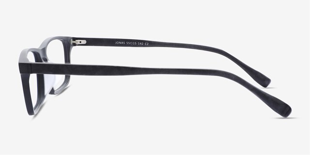 Jonas Matte Gray AcétateMontures de lunettes de vue d'EyeBuyDirect, Vue de Côté