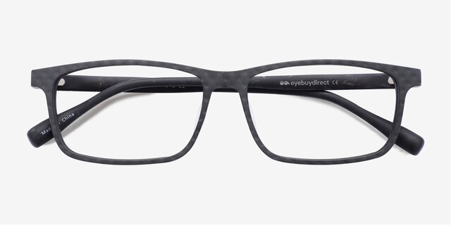 Jonas Matte Gray AcétateMontures de lunettes de vue d'EyeBuyDirect, Vue Rapprochée