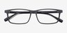 Jonas Matte Gray AcétateMontures de lunettes de vue d'EyeBuyDirect, Vue Rapprochée