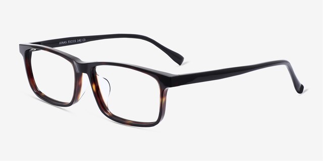 Jonas Tortoise   Black AcetateEyeglass Frames from EyeBuyDirect, Angle View