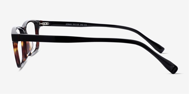 Jonas Tortoise   Black AcetateEyeglass Frames from EyeBuyDirect, Side View