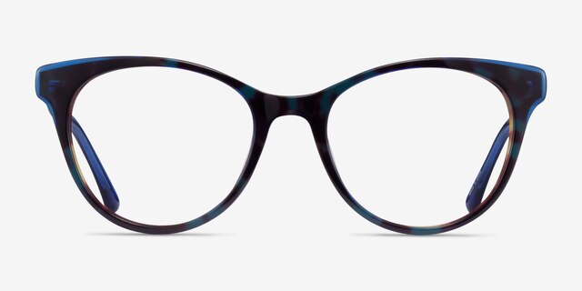 Cloris Blue Tortoise AcetateEyeglass Frames from EyeBuyDirect, Front View