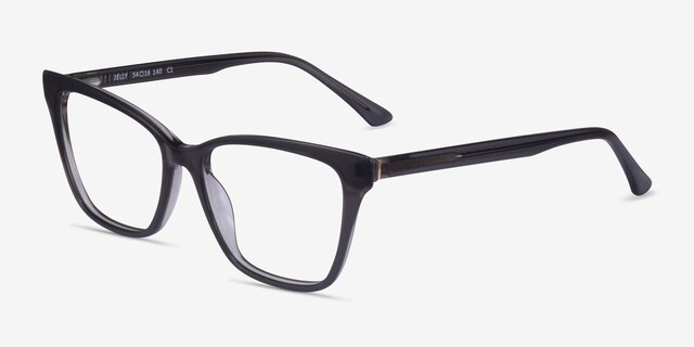 Jelly Clear Gray AcetateEyeglass Frames from EyeBuyDirect, Angle View