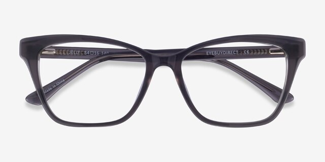 Jelly Clear Gray AcetateEyeglass Frames from EyeBuyDirect, Closed View