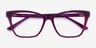 Jelly Clear Purple Red AcetateEyeglass Frames from EyeBuyDirect, Closed View