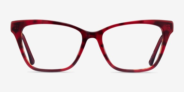 Jelly Red Tortoise Acétate Montures de lunettes de vue