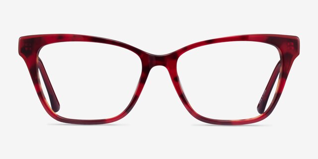 Jelly Red Tortoise AcetateEyeglass Frames from EyeBuyDirect, Front View