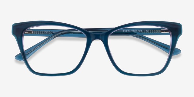 Jelly Teal Purple AcetateEyeglass Frames from EyeBuyDirect, Closed View