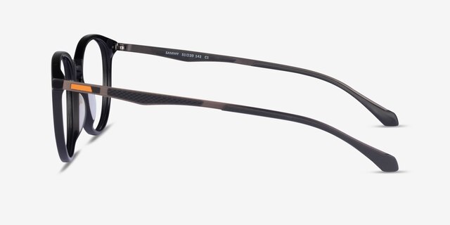 Sammy Black AcetateEyeglass Frames from EyeBuyDirect, Side View