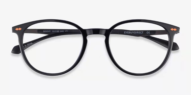Sammy Black AcetateEyeglass Frames from EyeBuyDirect, Closed View