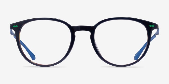 Sammy Tortoise Blue AcetateEyeglass Frames from EyeBuyDirect, Front View