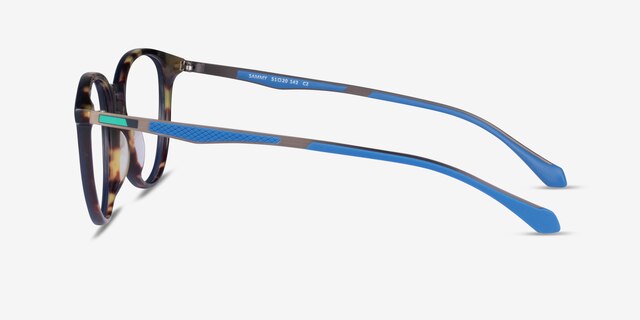 Sammy Tortoise Blue AcetateEyeglass Frames from EyeBuyDirect, Side View