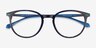 Sammy Tortoise Blue AcetateEyeglass Frames from EyeBuyDirect, Closed View
