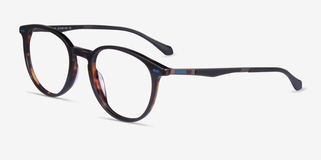 Sammy Tortoise Black AcetateEyeglass Frames from EyeBuyDirect, Angle View