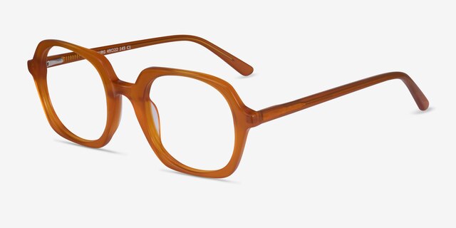 Faubourg Orange AcetateEyeglass Frames from EyeBuyDirect, Angle View