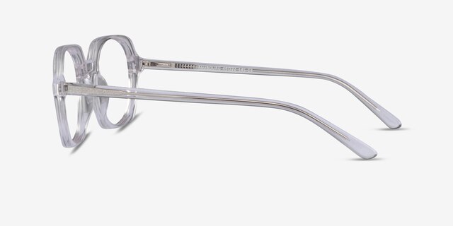 Faubourg Transparent AcétateMontures de lunettes de vue d'EyeBuyDirect, Vue de Côté