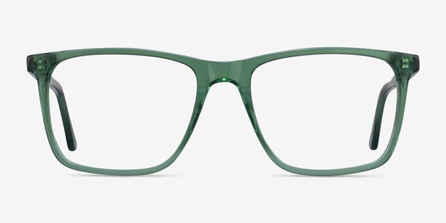 Francisco Clear Green AcetateEyeglass Frames from EyeBuyDirect, Front View